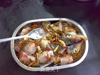 虫草蒸鳙鱼头的做法步骤：5
