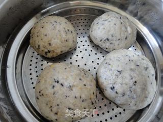 煎黑豆渣发糕的做法步骤：3