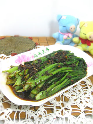 豆豉油麦菜的做法步骤:4