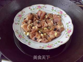 鼓汁蒸排骨猪肝的做法步骤:6