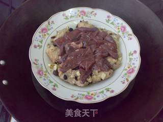 鼓汁蒸排骨猪肝的做法步骤:8