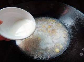 肉末玉米羹的做法步骤:6