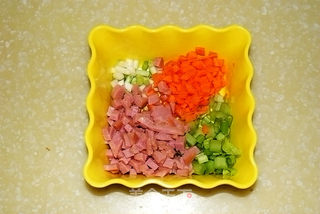 海鲜蛋炒饭的做法步骤:6