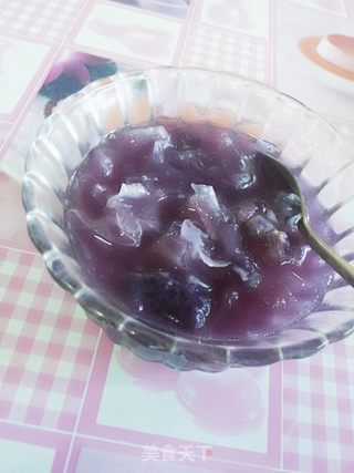 七夕前的十五分钟Ⅰ——紫薯银耳西米羹的做法步骤：4