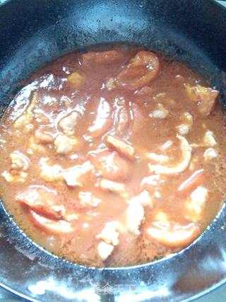 【孕妈夏日开胃菜】——————番茄烩肉片的做法步骤:8