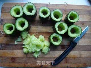 黄瓜酿肉的做法步骤:4