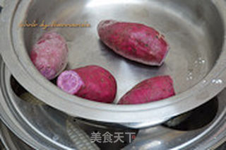 果仁紫薯饼的做法步骤:2