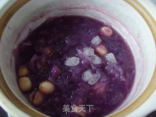 夏季养颜甜品---紫薯银耳莲子羹的做法步骤:6