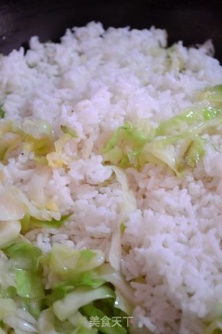 【腊味包菜炒饭】的做法步骤:6