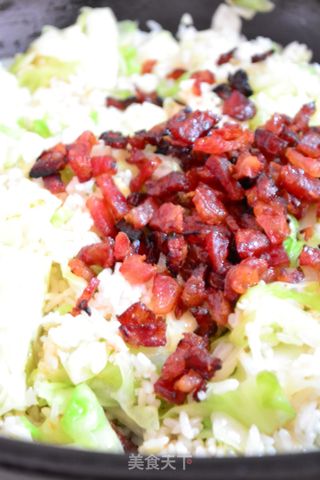 【腊味包菜炒饭】的做法步骤:7