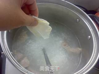 奶香海参肉丝粥的做法步骤:5