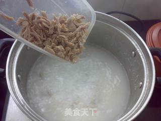 奶香海参肉丝粥的做法步骤:8