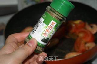 鲜虾蕃茄烩米粉的做法步骤：4