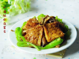 干煸青椒豆腐的做法步骤:8