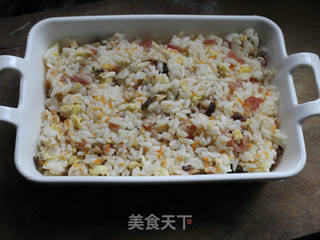 西式培根蔬菜焗饭的做法步骤:16