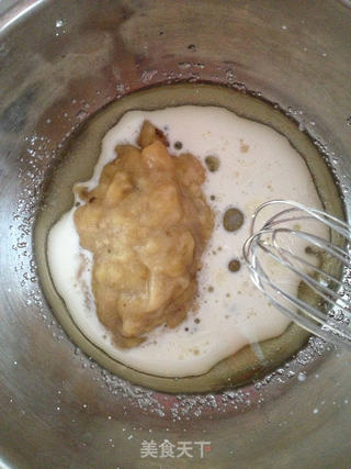 简单易上手------香蕉黑加仑麦芬的做法步骤:5