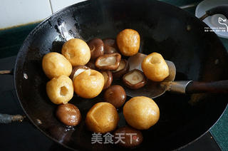 金花香菇卤面筋的做法步骤:6