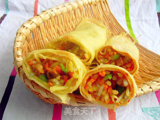 土豆丝卷饼的做法步骤:9