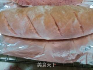 紫苋菜五彩豆长棍面包的做法步骤:9