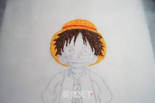 海贼王--路飞彩绘蛋糕卷的做法步骤:11