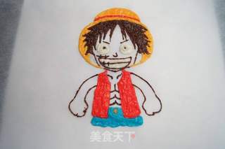 海贼王--路飞彩绘蛋糕卷的做法步骤:12