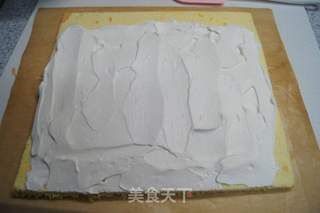 海贼王--路飞彩绘蛋糕卷的做法步骤:15