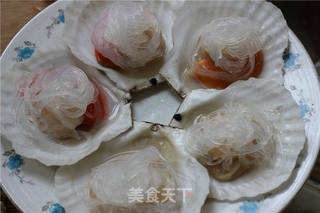 蒜蓉粉丝蒸扇贝的做法步骤:5