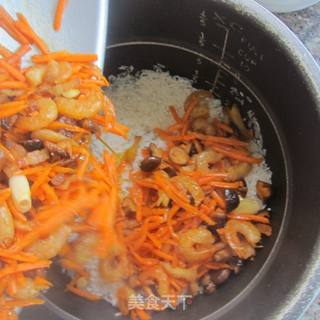 香菇虾仁饭的做法步骤:8