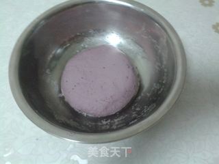 奶香紫薯小饼的做法步骤:3