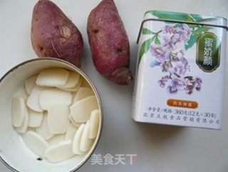 紫薯年糕汤的做法步骤：1