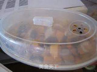 微波蒸南瓜的做法步骤:6