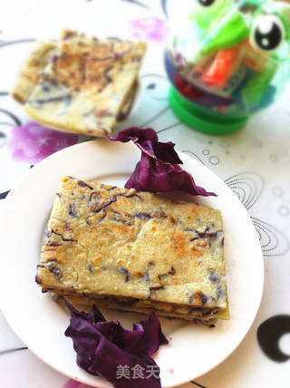 紫甘蓝鸡蛋饼的做法步骤:8