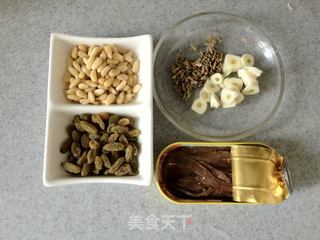 鳀鱼油菜花意面的做法步骤：2