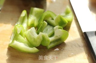 天妇罗扇贝青椒的做法步骤:7