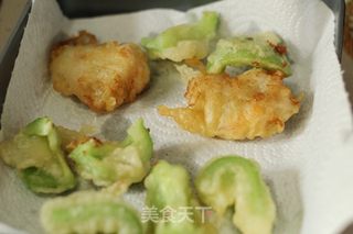 天妇罗扇贝青椒的做法步骤:13
