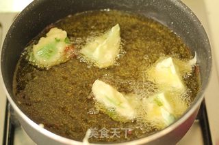 天妇罗扇贝青椒的做法步骤:12
