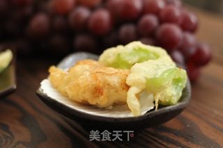 天妇罗扇贝青椒的做法步骤:15