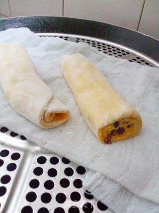 【仿真蛋糕卷】南瓜红豆馒头卷的做法步骤:10