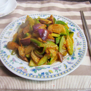 茄子炒南瓜的做法步骤:9