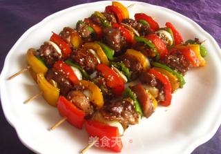 彩椒烤鸡串的做法步骤:11
