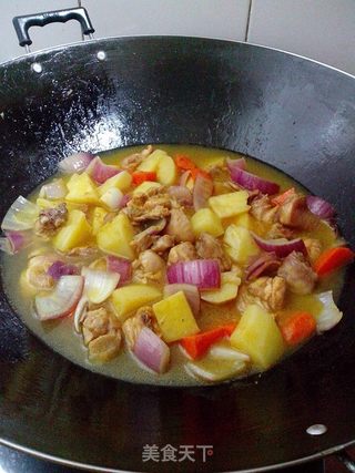 【大块大块的满足】家庭版咖喱鸡腿的做法步骤:9