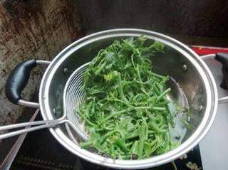 水豆豉拌刺五加的做法步骤:2