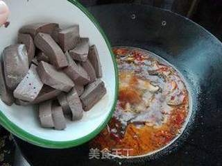 黄花菜煮猪血的做法步骤:9