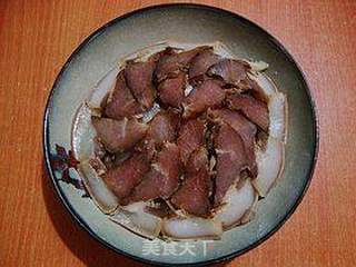 蒸菜更美味---------【干豆角蒸腊肉】的做法步骤:9