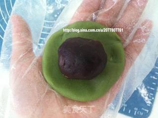 抹茶红豆沙冰皮月饼的做法步骤:10