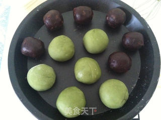 抹茶红豆沙冰皮月饼的做法步骤:9