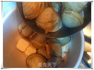 味增蛤蜊豆腐汤的做法步骤:4