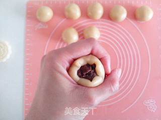 麻薯红豆沙月饼的做法步骤:23