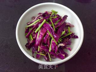 陈醋凉拌紫包菜的做法步骤:9
