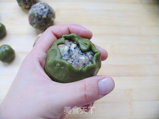 一样的月光,，不一样的生活——广式抹茶五仁月饼的做法步骤：7